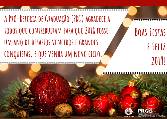 BOAS FESTAS E FELIZ 2019!