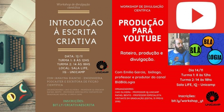 Instituto de Química oferece Workshops de Divulgação Científica