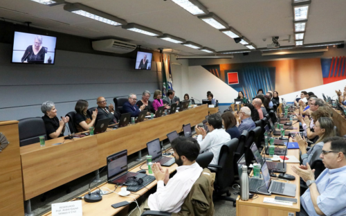 Imagem com pessoas na reunião do consu